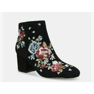 White House Black Market embroidered flower boots